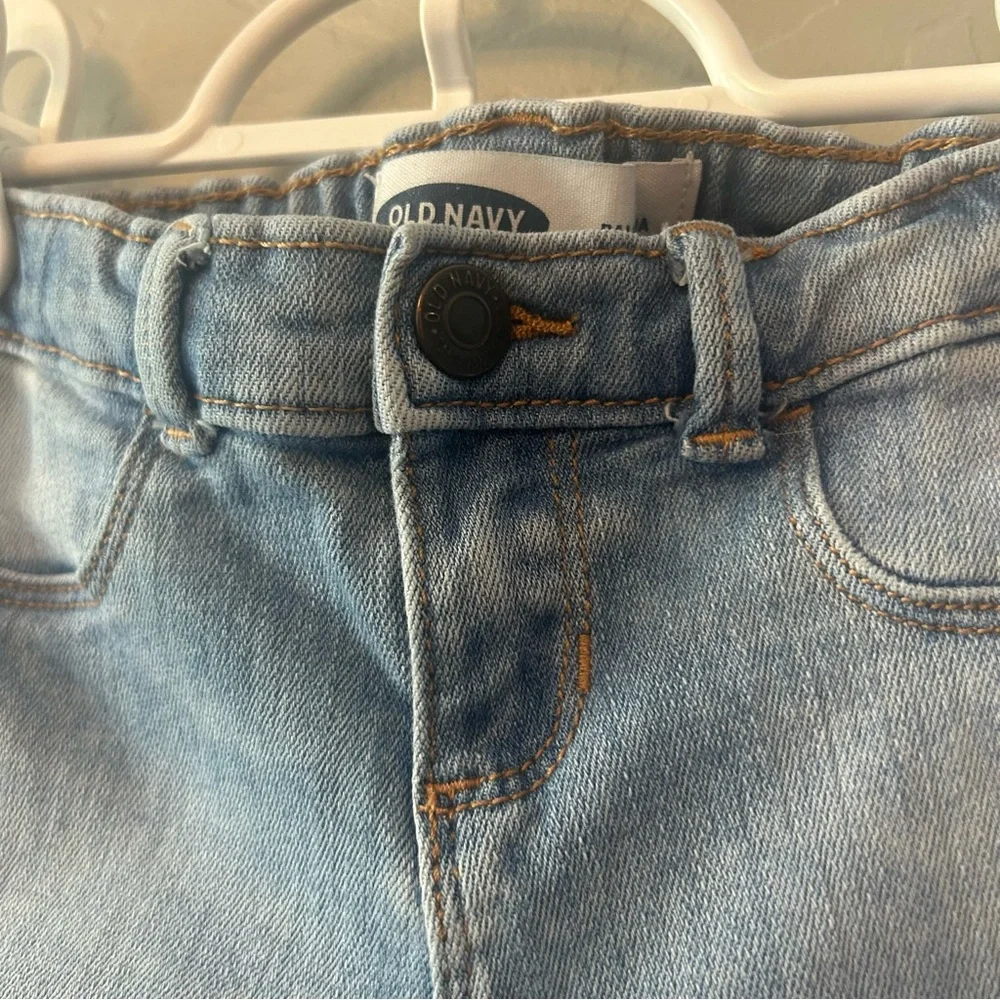 Old navy ballerina light wash distressed denim skinny jeans size 5t